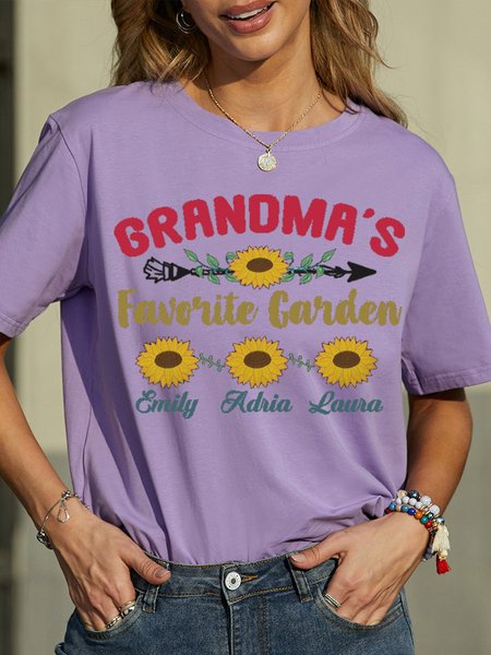 

Grandma 's Favourite Garden Women's T-Shirt, Purple, Tops