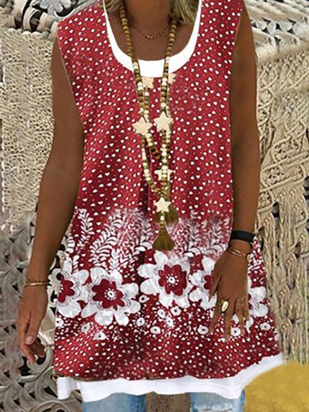 

Plus size Sleeveless Polka Dots Shirts & Tops, Red, Tops