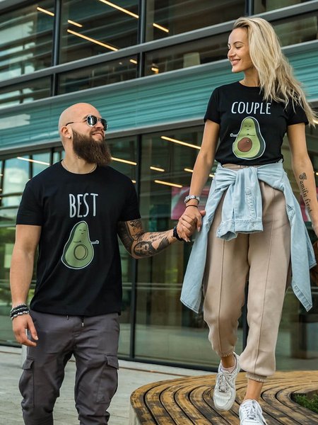 

Avocado Couple t-shirts, Black, Couple T-shirts