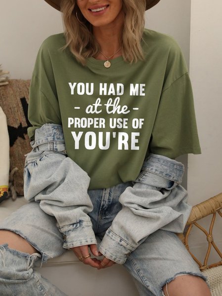 Cotton-Blend T-shirt, Green, T-shirts