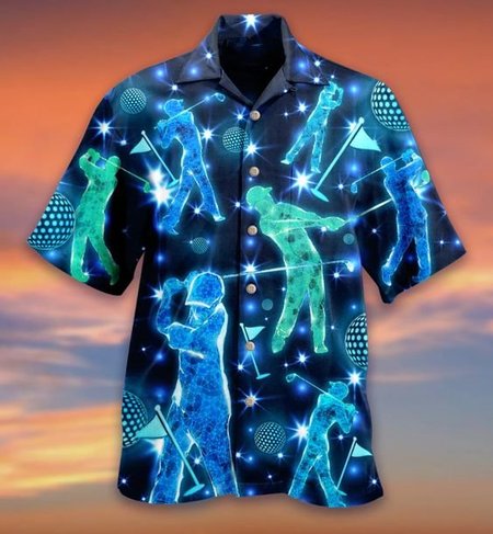 

Regular Fit Short Sleeve Casual Hawaiian Shirt for Men, Blue, Men's Floral shirt