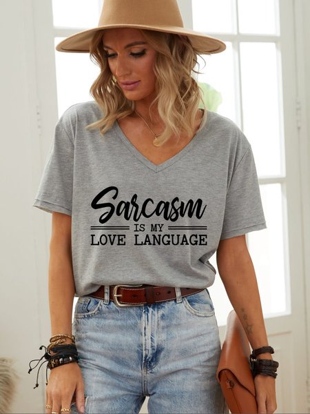 

Sarcasm Is My Love Language Tee, Gray, T-shirts