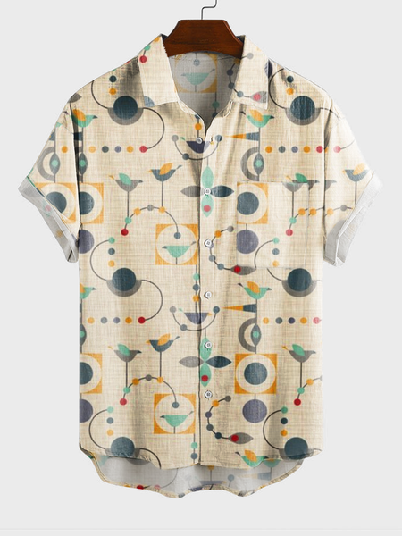 

Geometric Shirts, Yellow, Men's Floral shirt