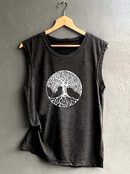 

Cotton-Blend Sleeveless Tanks & Camis, Black, Auto-Clearance