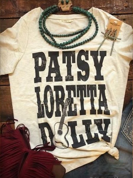 

Casual Short Sleeve Shirts & Tops, Beige, T-shirts