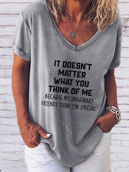 

It Doesn't Matter What You Think Of Me Tee, Gray, T-shirts