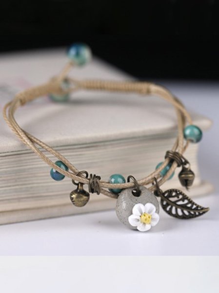 

Chic Floral Vintage Bracelets, Yellow 2, Others