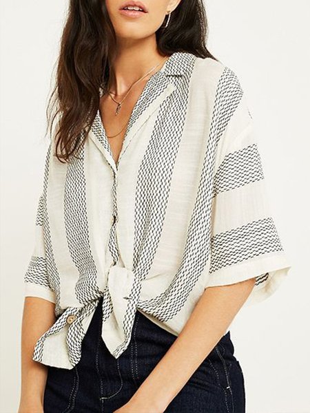 

Half Sleeve Vintage Blouse, White, Blouses and Shirts