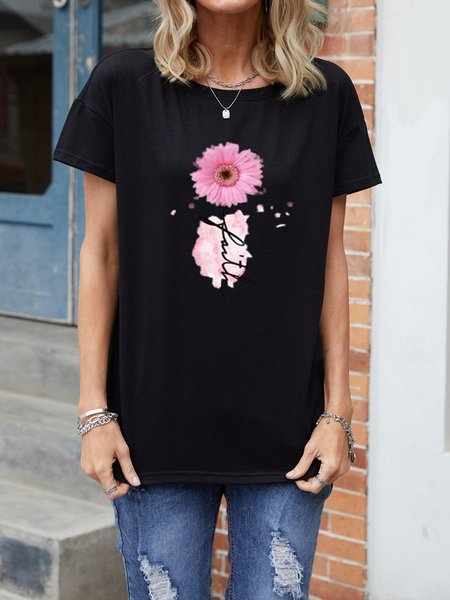

Faith Flower Women's T-Shirt, Black, T-shirts