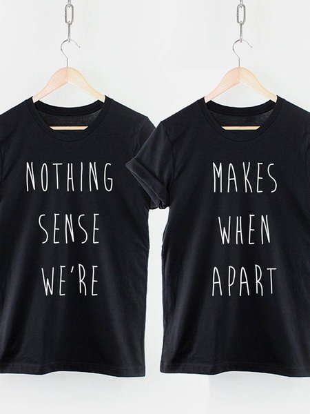 

Nothing Makes Sense Couple T-Shirts, Black, Couple T-shirts