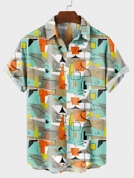 

Casual Geometric Shirts, Yellow, Blouses&Shirts
