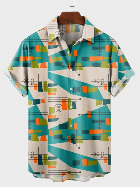 

Geometric Shirts, Green, Men's Floral shirt