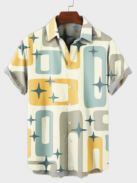 

Geometric Casual Shirts, Yellow, Shirts