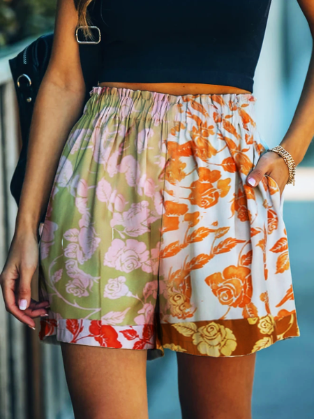 

Floral Casual Shorts, Multicolor, Shorts