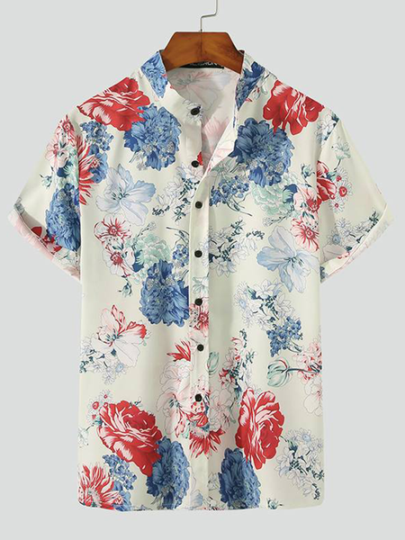 

Ombre Vintage Shirt Collar Shirts & Tops, Color, Short Sleeves Shirts