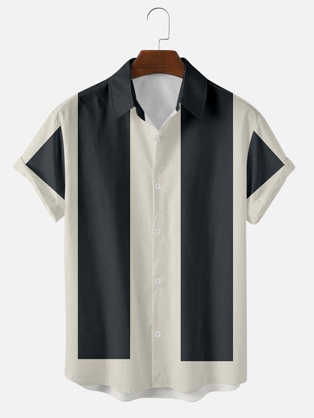 

Men's Shirt Collar Abstract Printed Shirts, Black, Men's Floral shirt