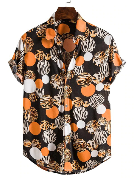 

Ombre Shirt Collar Vintage Shirts & Tops, Color, Short Sleeves Shirts