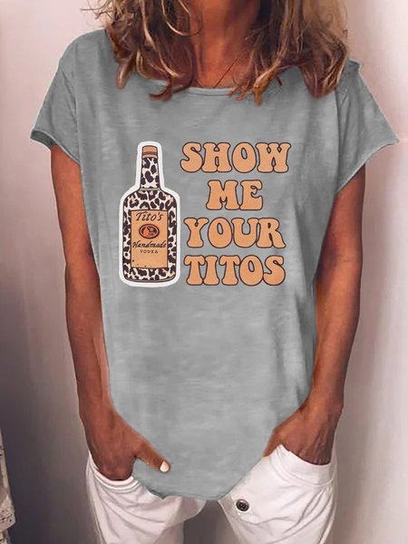 

Show Me Your Titos Tee, Gray, T-shirts