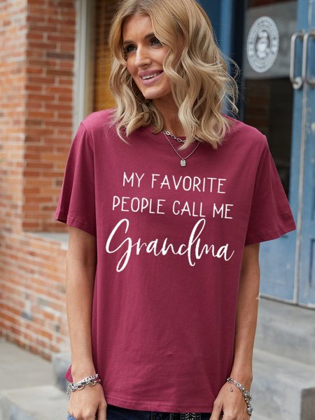

My Favourite People Call Me Grandma Women's T-Shirt, Red wine, T-shirts