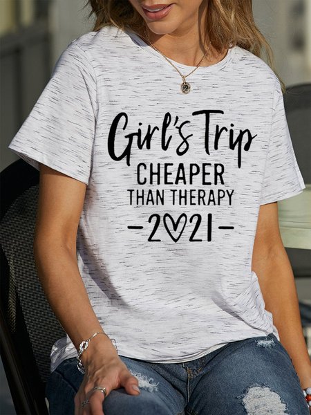

Girl's Trip Cheaper Than Therapy Women's T-Shirt, Gray white, Tops