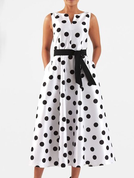 

Elegante Abito, Bianco, Midi Dresses