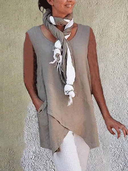 

Vintage Cotton-Blend Shirts & Tops, As picture, Tanks & Camis
