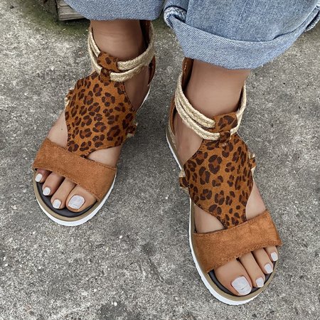 

Summer Split Joint Slipper, Brown, Shoes