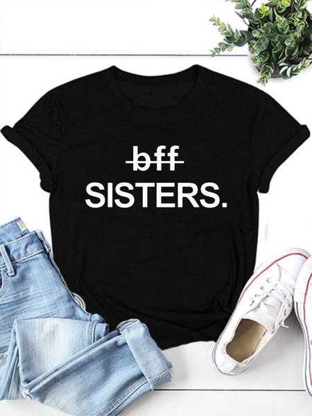 

Bff Sisters Couple T-Shirts, Black, Sister T-shirts
