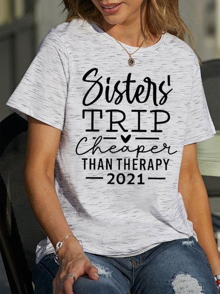 

Sisters' Trip Cheaper Than Therapy Women's T-Shirt, Gray white, T-shirts