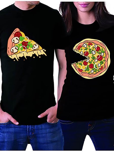 

His and Her Matching Shirts for Couples, Black, Couple T-shirts