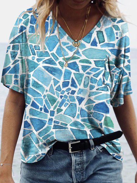 

Original Stained Glass Easter Graphic T-shirt, As picture, T-shirts
