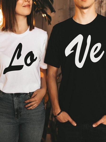 

Love Couple Tee, Black, Couple T-shirts