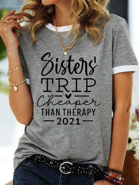 

Sisters' Trip Cheaper Than Therapy Women's T-Shirt, Grey, T-shirts
