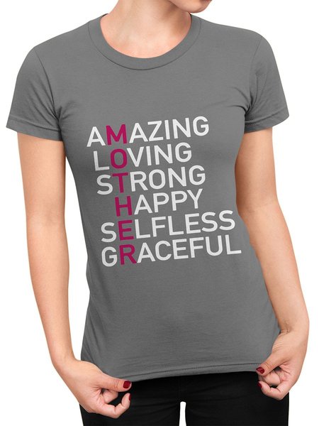

Mother Definition Cute Mother's Day Gift Women's T-Shirt, Grey, T-shirts
