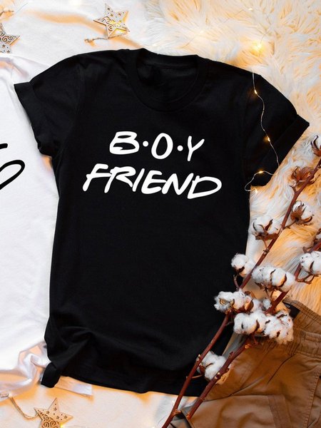 

Boy Friend and Girl Friend Couple Tee, Black, Couple T-shirts