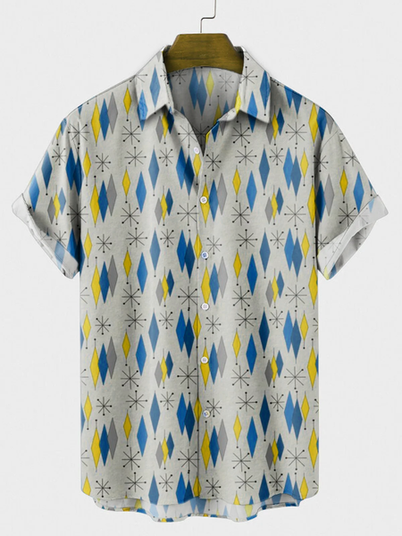 

Casual Shirt Collar Shirts, Yellow, Men