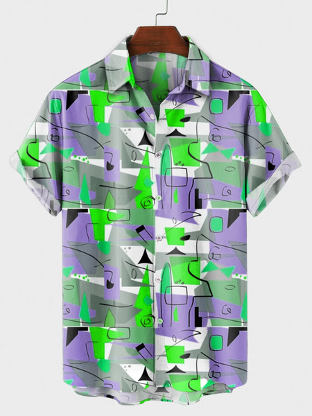 

Shirt Collar Shirts, Green, Men's Floral shirt