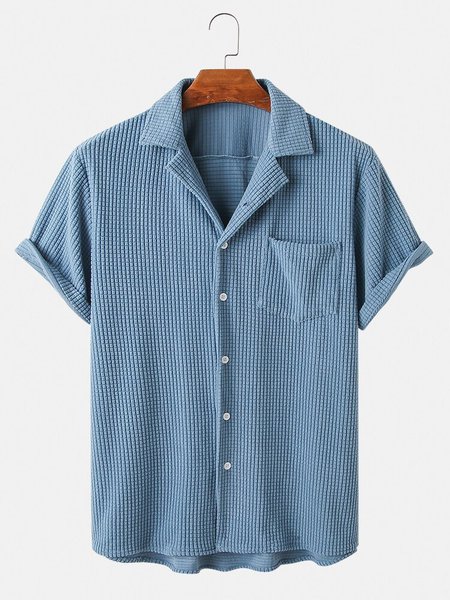 

Men's Solid Vintage Shirt, Blue, Men's Floral shirt