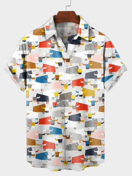 

Shirt Collar Shirts, Red, Men's Floral shirt