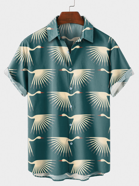 

Shirt Collar Casual Shirts & Tops, Green, Tops