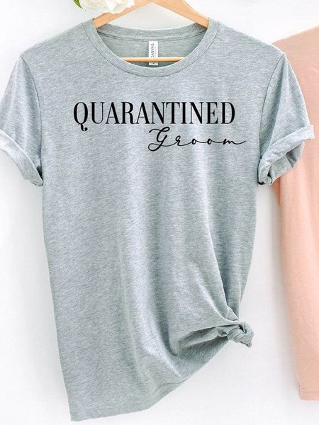 

Tie-Neck Cotton-Blend Couple T-Shirts, Gray, Couple T-shirts