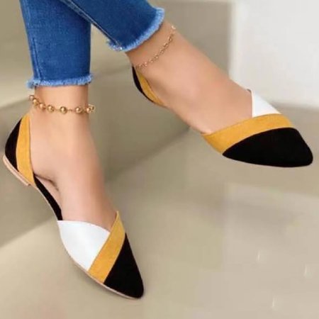 

Faux Suede Summer Flats, Yellow, Flats