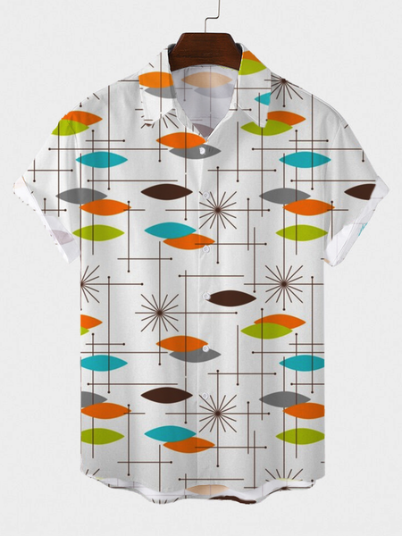 

Geometric Shirts, White, Men's Floral shirt