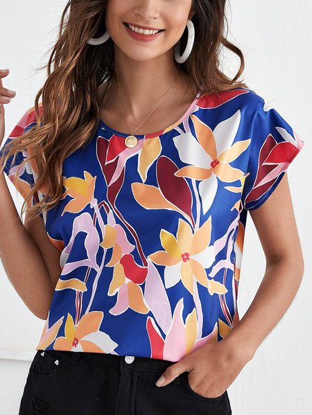 

Casual Printed T-shirt, Multicolor, T-Shirts