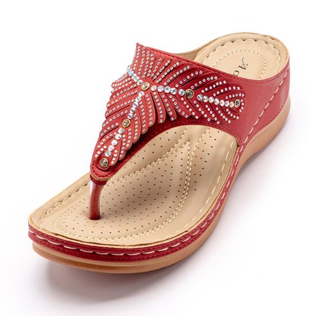 

Holiday All Season Slippers, Red, Slippers
