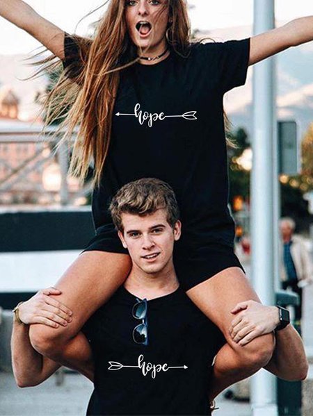 

Hope Couple T-shirt, Black, Couple T-shirts