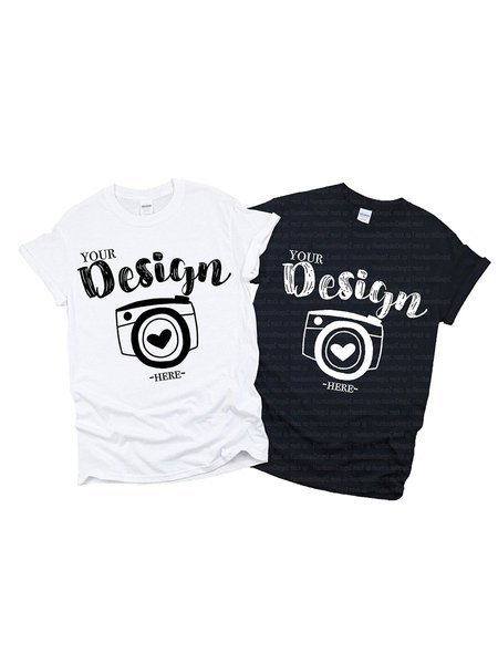 

Cotton-Blend Couple T-Shirts, Black, Couple T-shirts