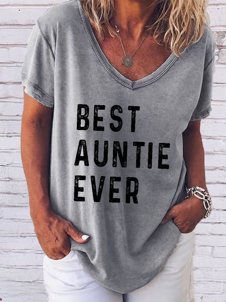 

Best Auntie Ever Womens T-Shirt, Gray, T-shirts