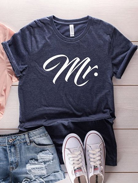 

Cotton-Blend Couple T-Shirts, Blue, Couple T-shirts