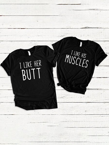 

Cotton Couple T-Shirts, Black, Couple T-shirts